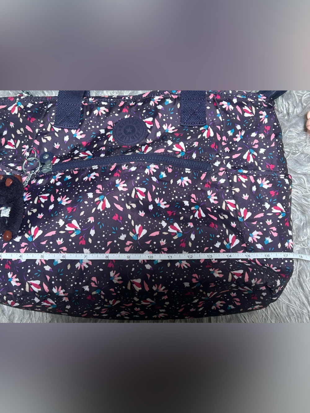 Kipling Lizabeth Crossbody Laptop Bag in Floral Gardenia - Picture 3 of 11